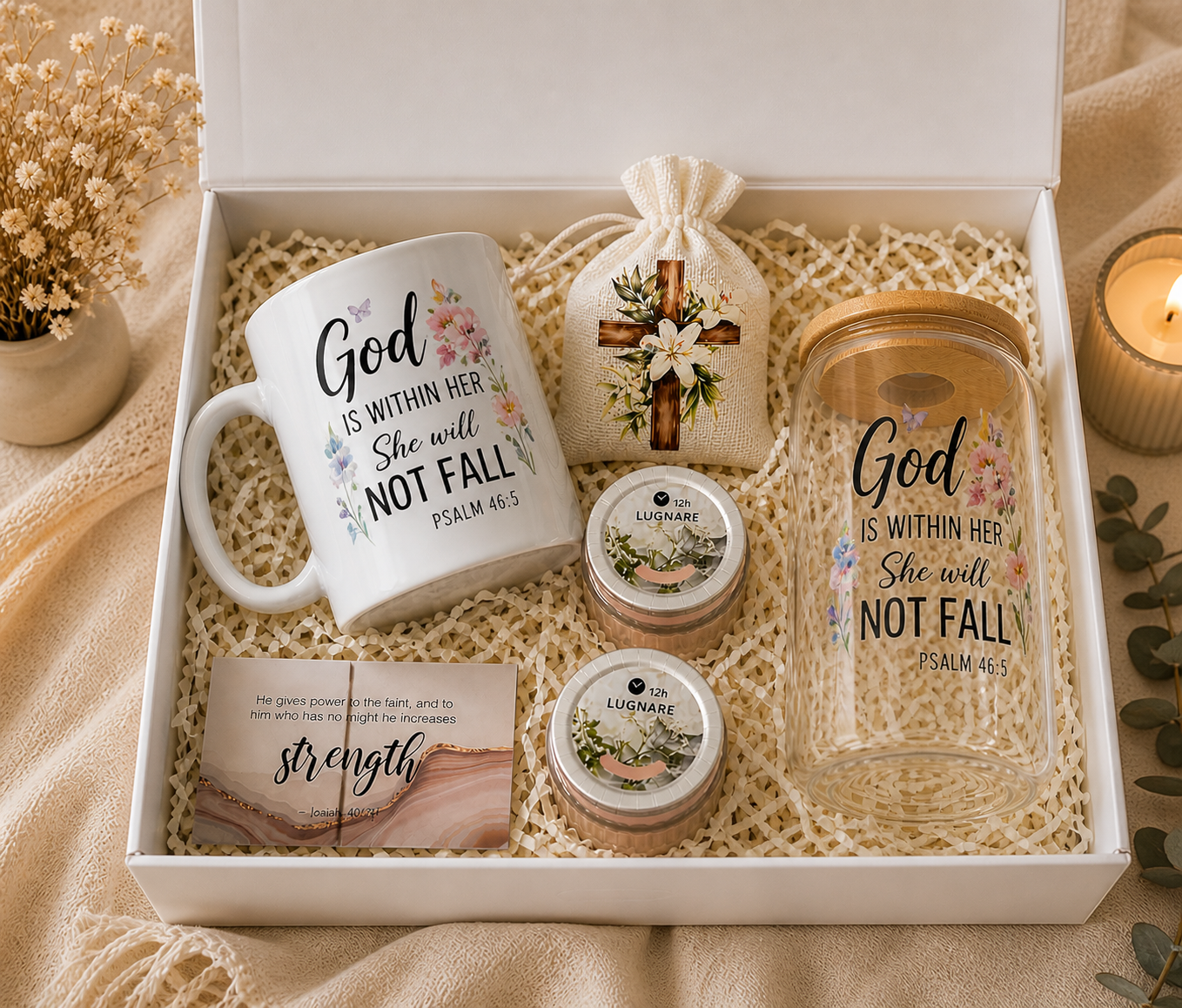 The She Will Not Fall Devotion Box